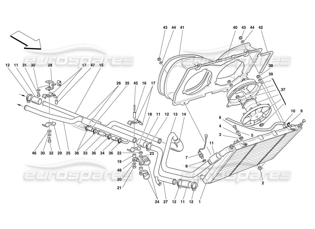 a part diagram from the ferrari f50 parts catalogue