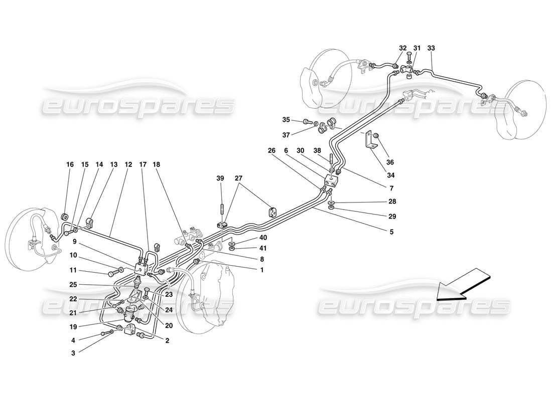 VIEW PARTS DIAGRAMS FROM THE FERRARI F50 PARTS CATALOGUE a part diagram from the ferrari f50 parts catalogue