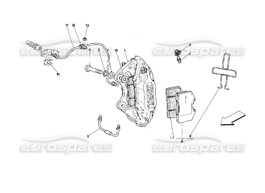 a part diagram from the ferrari 512 m parts catalogue