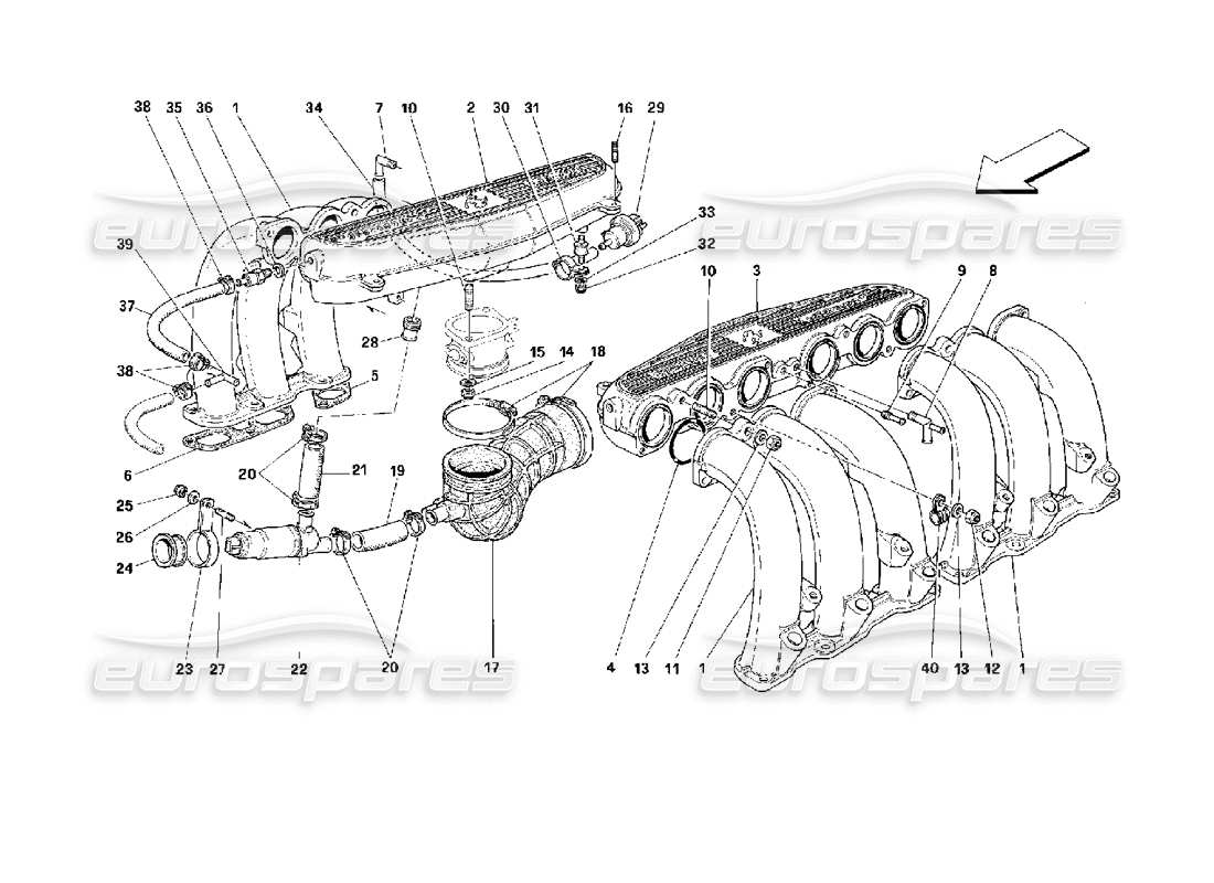 a part diagram from the ferrari 512 parts catalogue