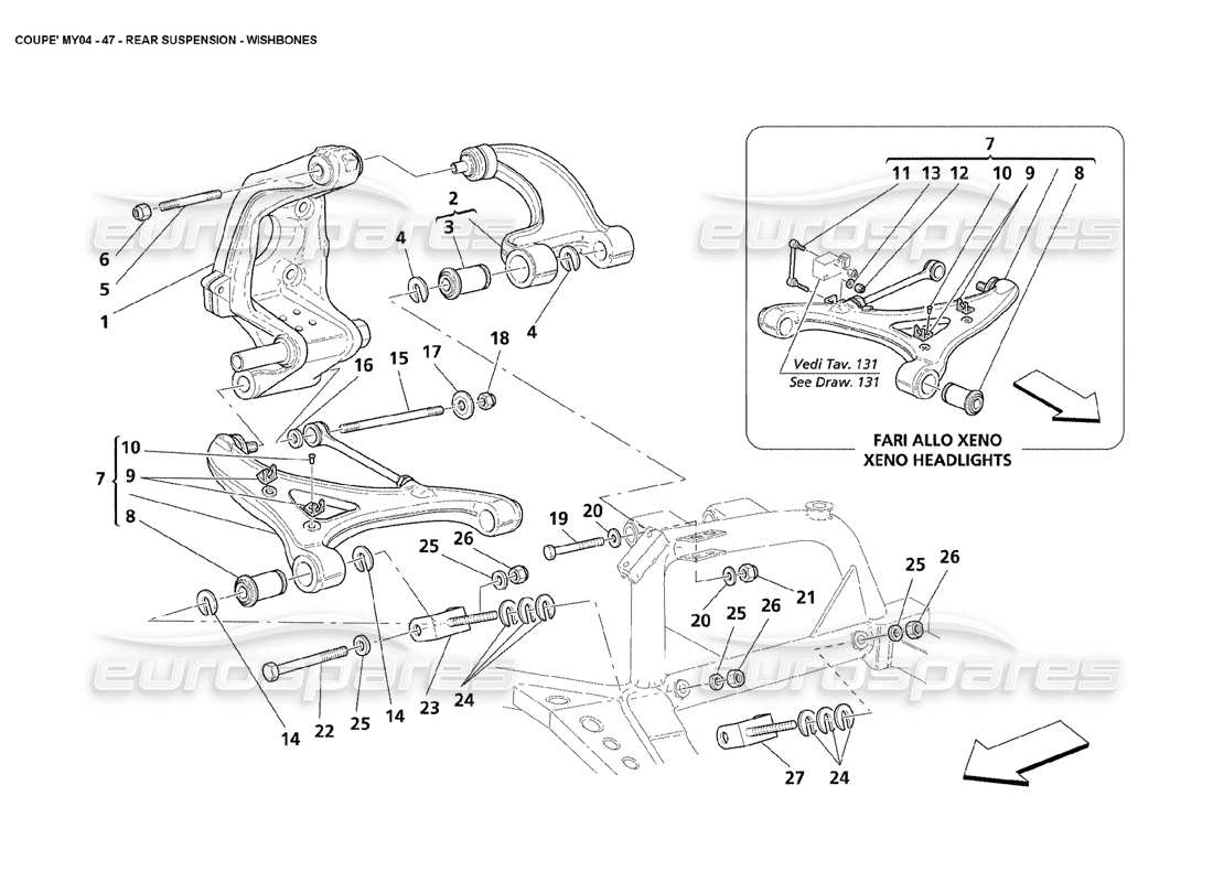 a part diagram from the Maserati 4200 Coupe (2004) parts catalogue