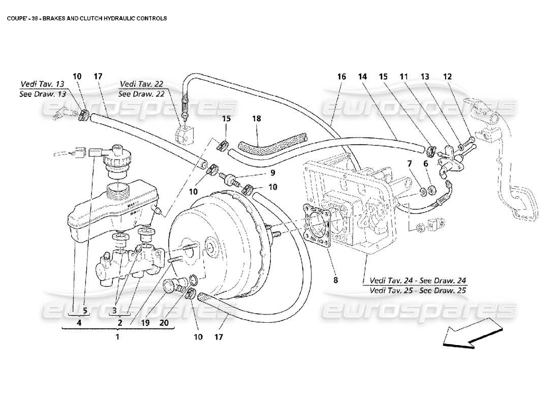 a part diagram from the Maserati 4200 Coupe (2002) parts catalogue