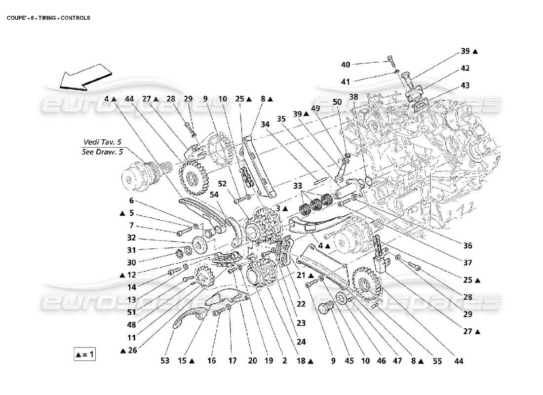 a part diagram from the maserati 4200 parts catalogue