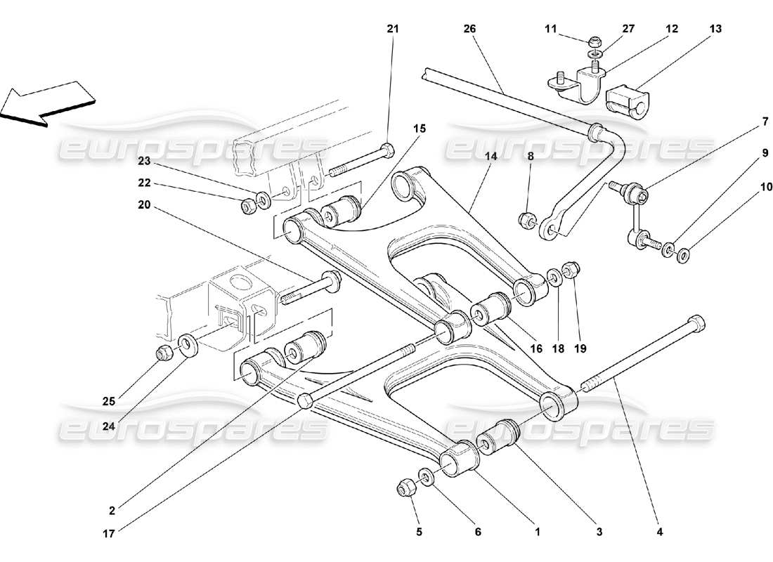 a part diagram from the ferrari 550 parts catalogue