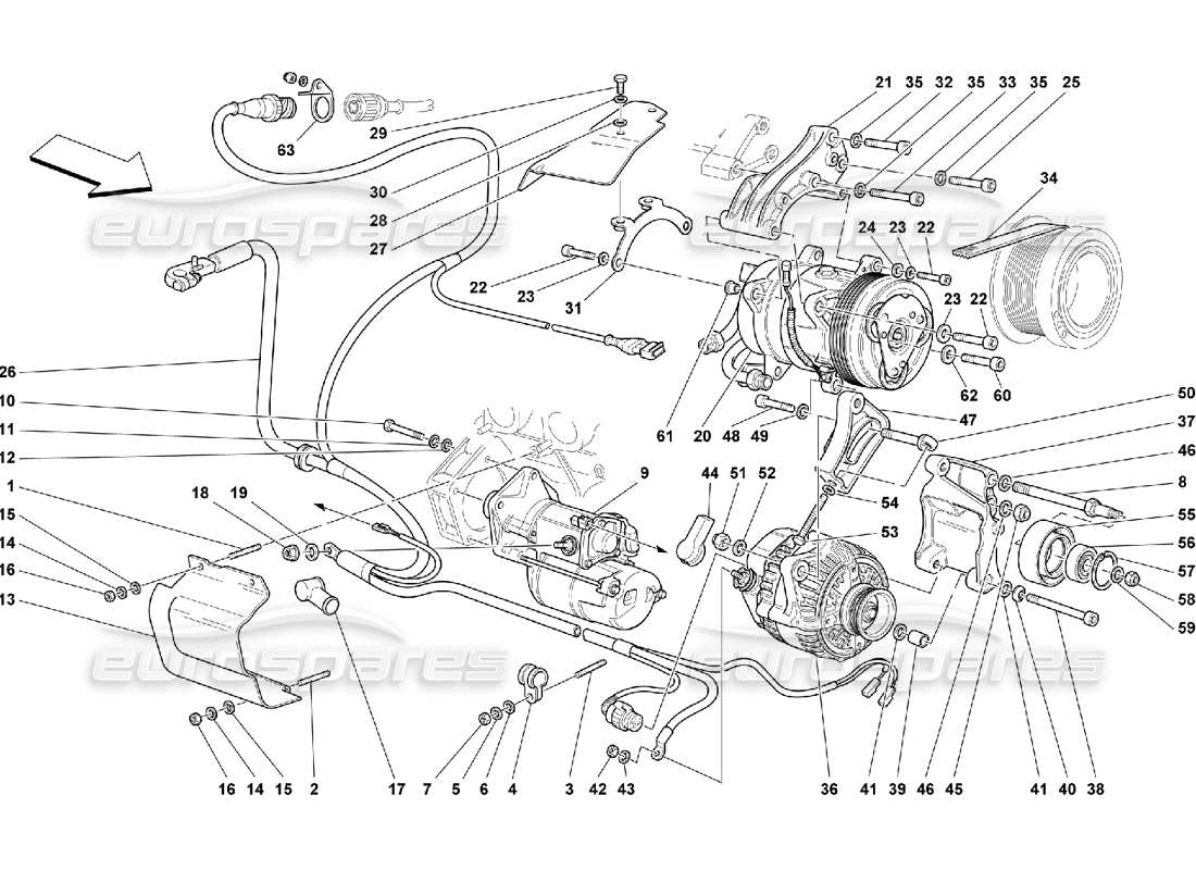 a part diagram from the Ferrari 550 Maranello parts catalogue