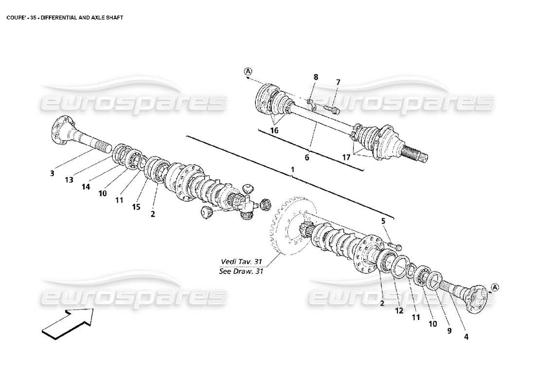 a part diagram from the maserati 4200 parts catalogue