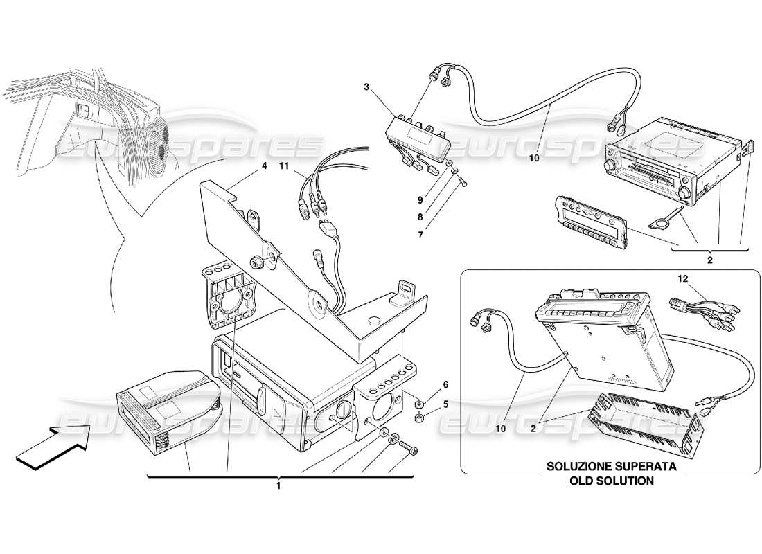 VIEW PARTS DIAGRAMS FROM THE FERRARI 456 PARTS CATALOGUE a part diagram from the ferrari 456 parts catalogue