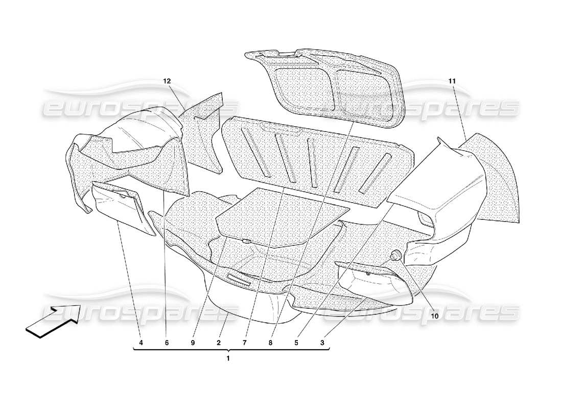 VIEW PARTS DIAGRAMS FROM THE FERRARI 456 PARTS CATALOGUE a part diagram from the ferrari 456 parts catalogue