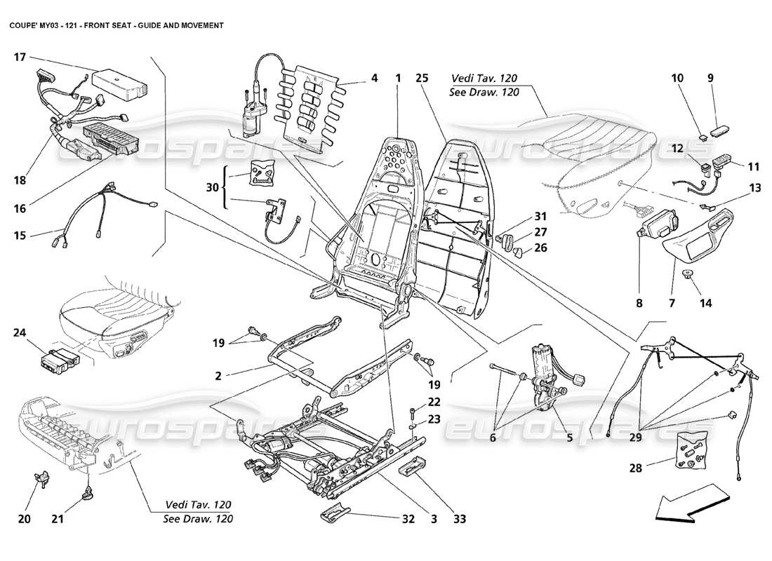 a part diagram from the maserati 4200 coupe (2003) parts catalogue