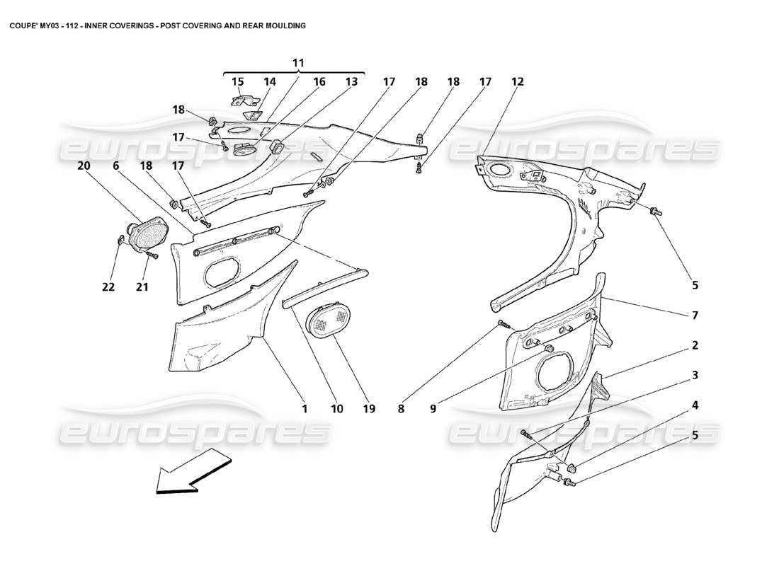 a part diagram from the maserati 4200 parts catalogue