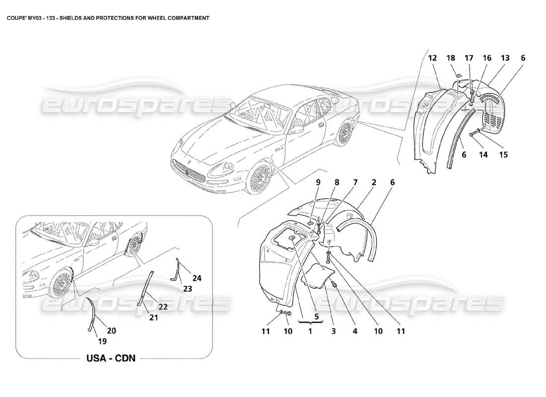 a part diagram from the maserati 4200 parts catalogue