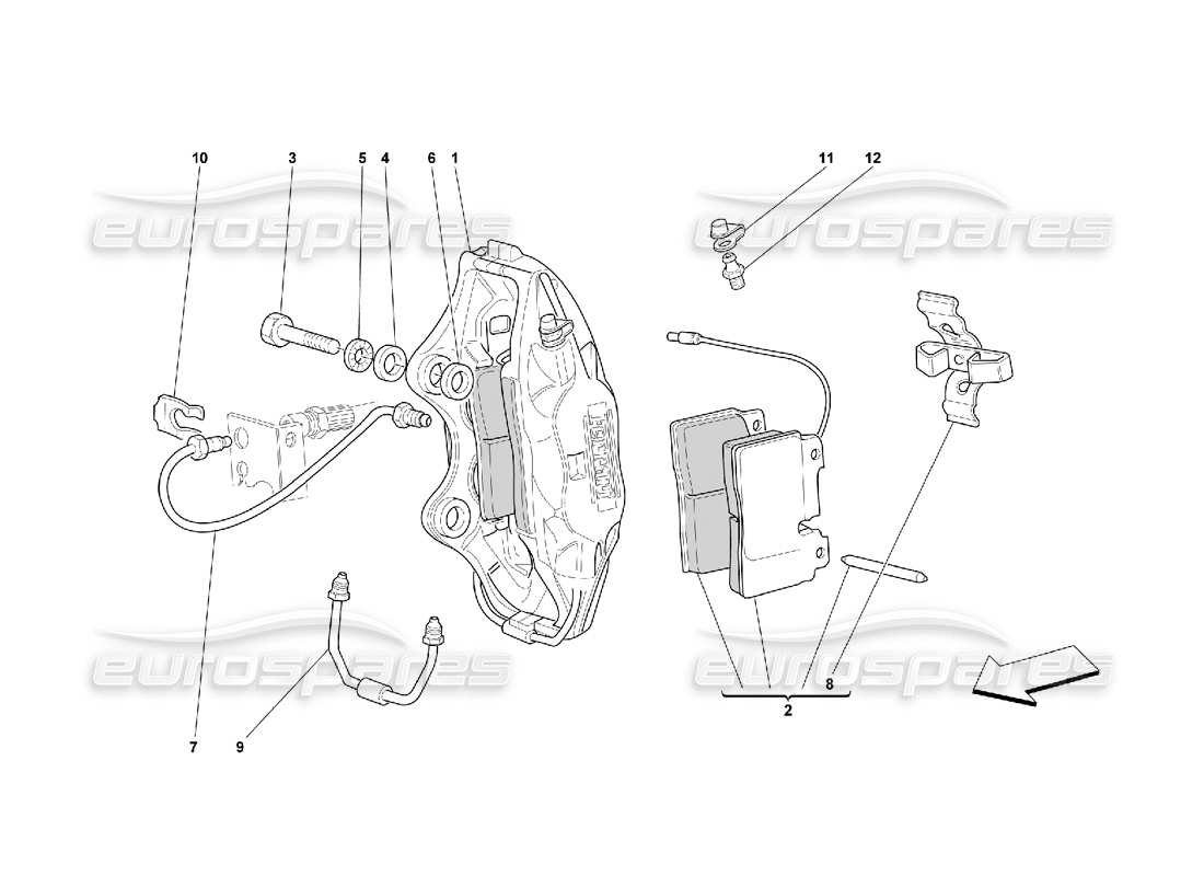 a part diagram from the ferrari 550 parts catalogue