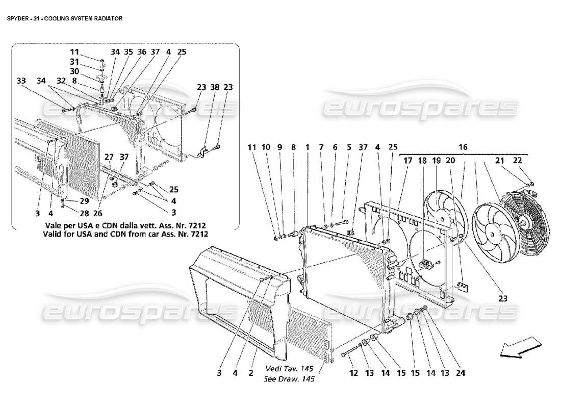 a part diagram from the maserati 4200 parts catalogue