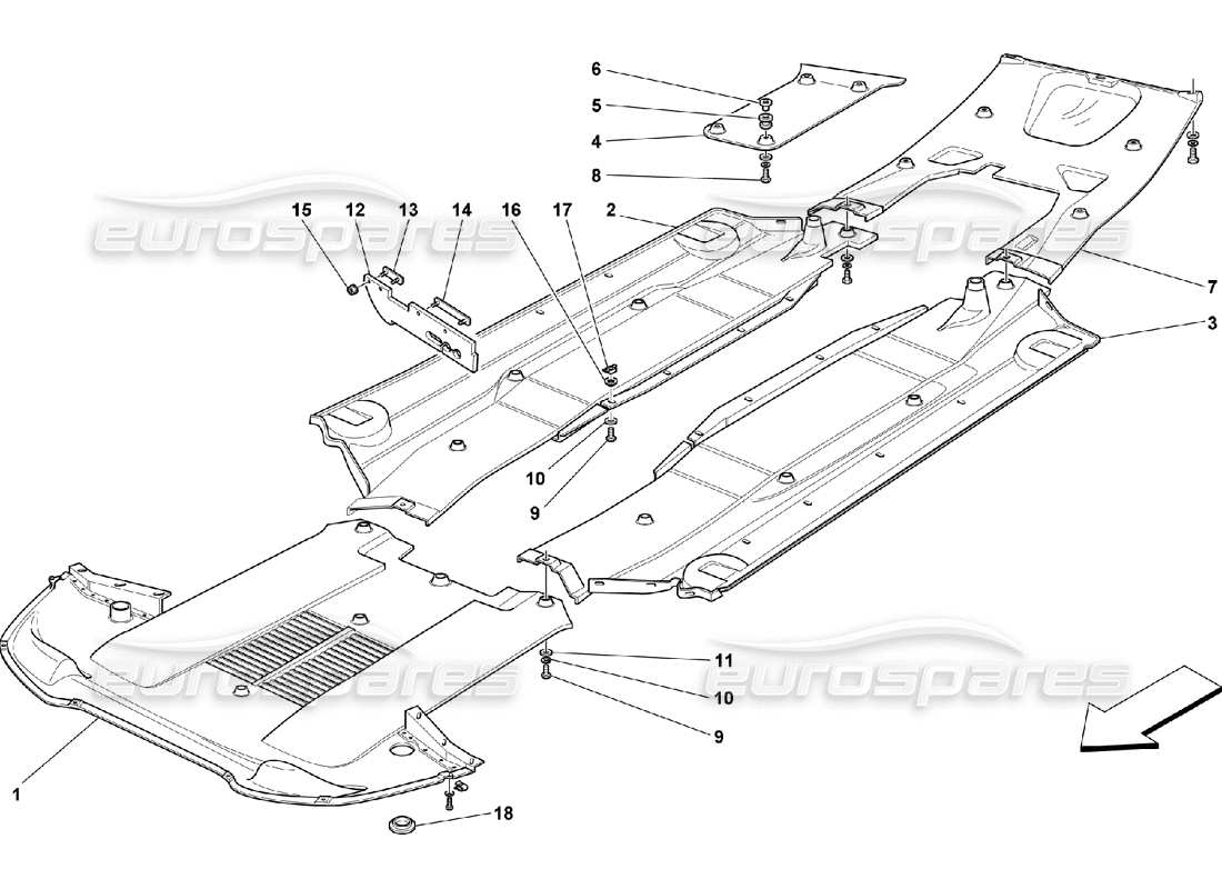 a part diagram from the ferrari 550 parts catalogue