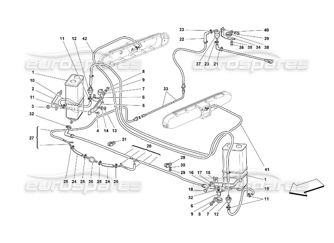 a part diagram from the Ferrari 550 Maranello parts catalogue