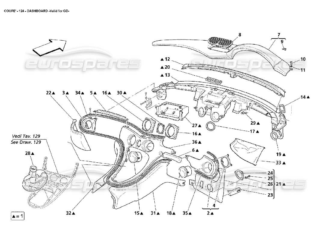 a part diagram from the maserati 4200 parts catalogue