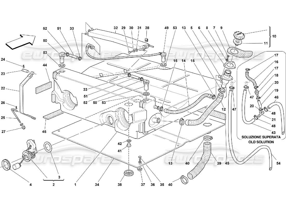 a part diagram from the ferrari 550 parts catalogue