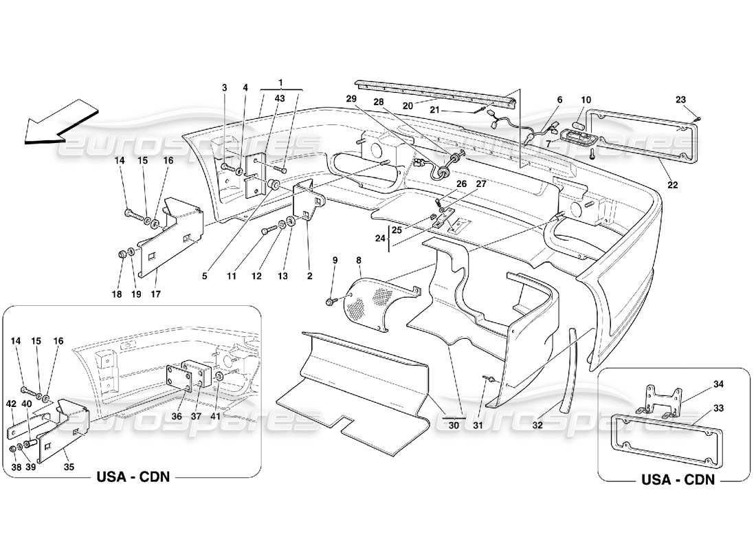 a part diagram from the Ferrari 550 Maranello parts catalogue