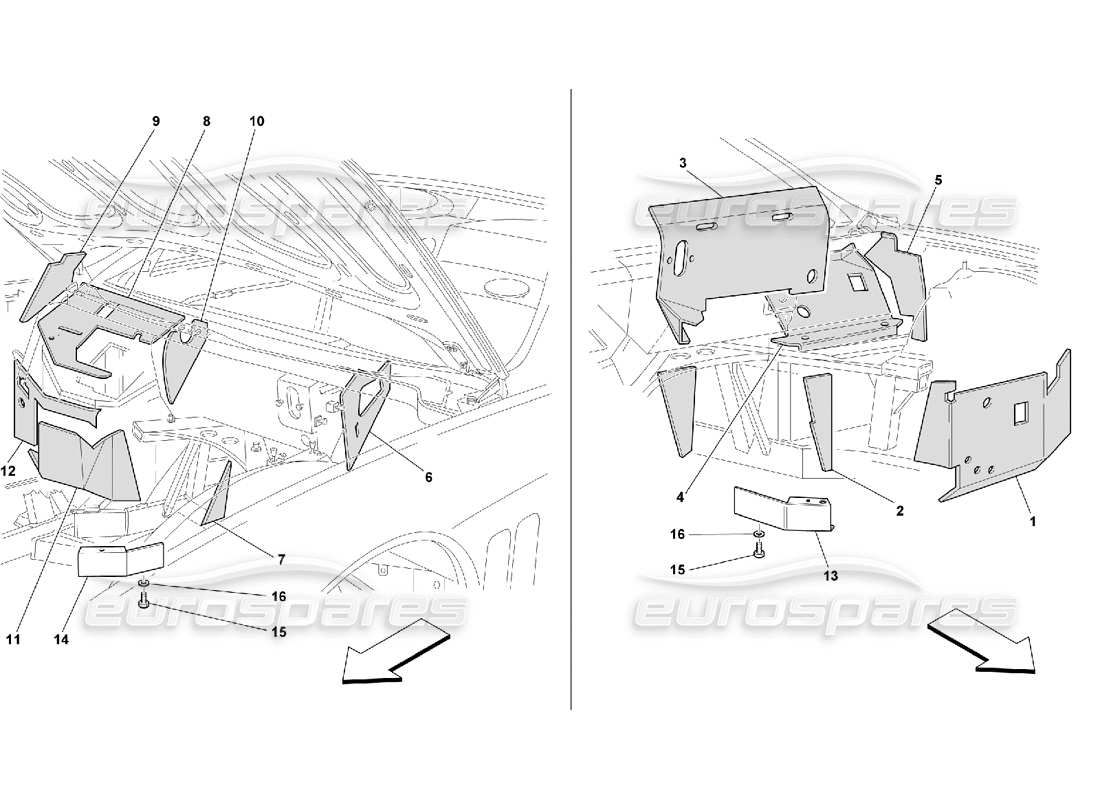 a part diagram from the Ferrari 550 Maranello parts catalogue