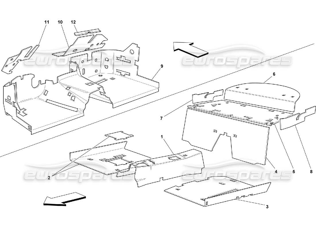 a part diagram from the Ferrari 550 Maranello parts catalogue