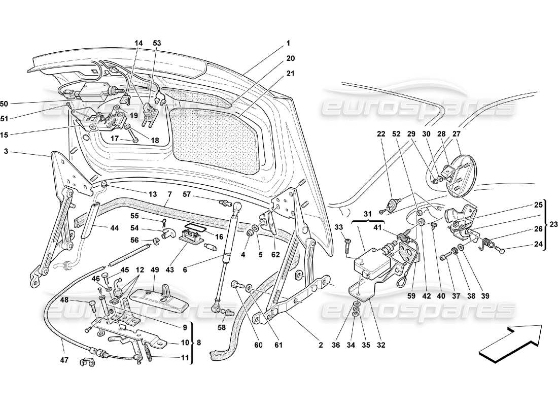 a part diagram from the Ferrari 550 Maranello parts catalogue