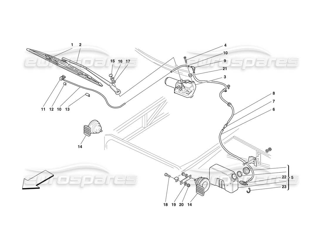 VIEW PARTS DIAGRAMS FROM THE FERRARI F50 PARTS CATALOGUE a part diagram from the ferrari f50 parts catalogue