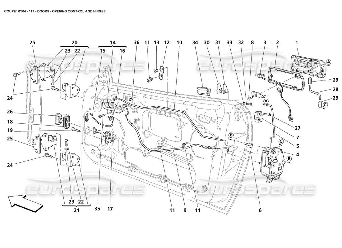 a part diagram from the maserati 4200 parts catalogue