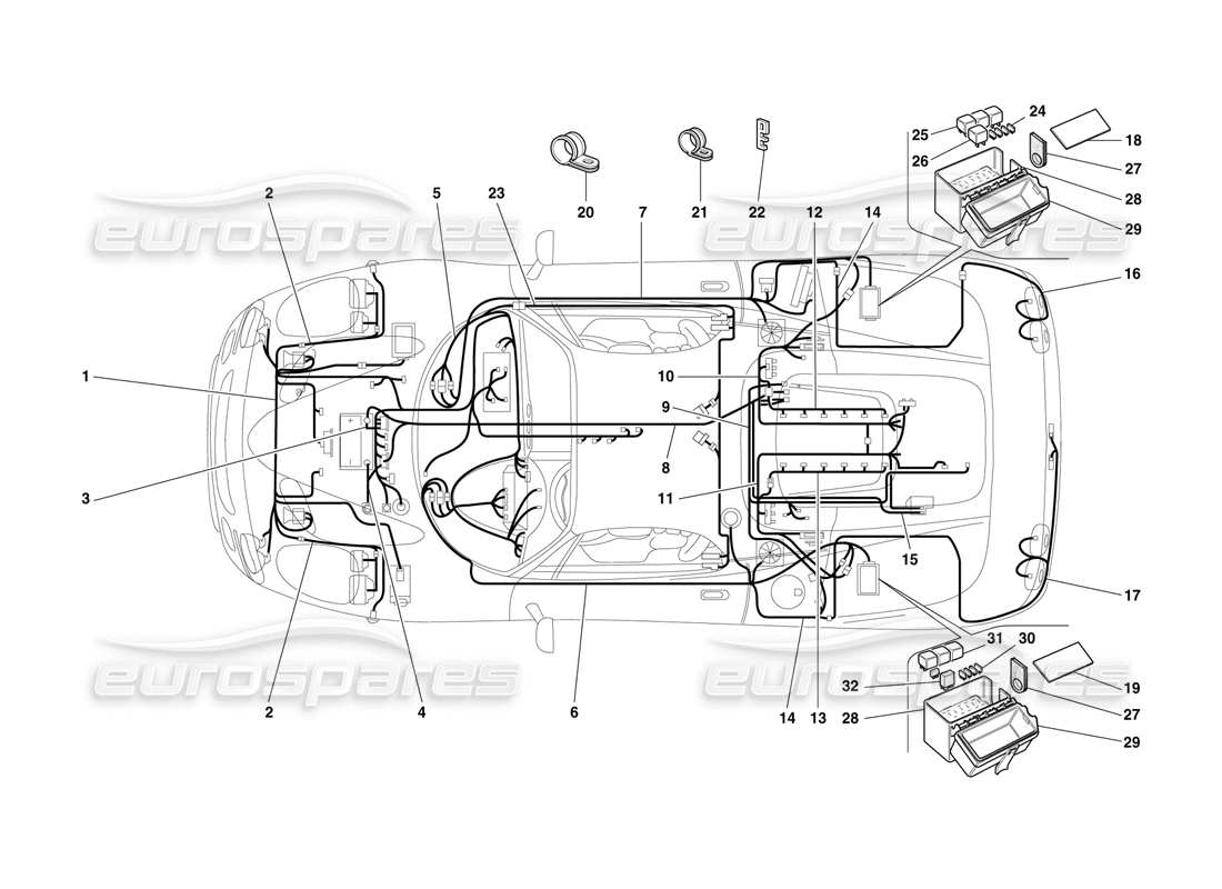 a part diagram from the ferrari f50 parts catalogue