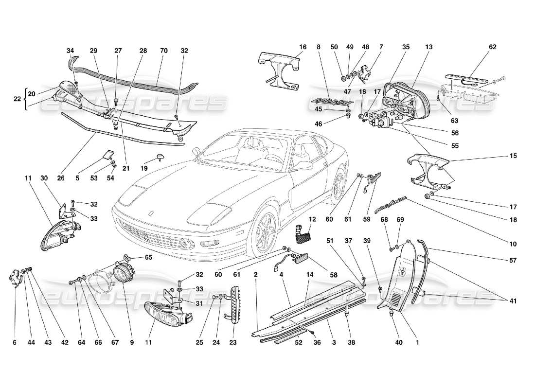 a part diagram from the ferrari 456 parts catalogue