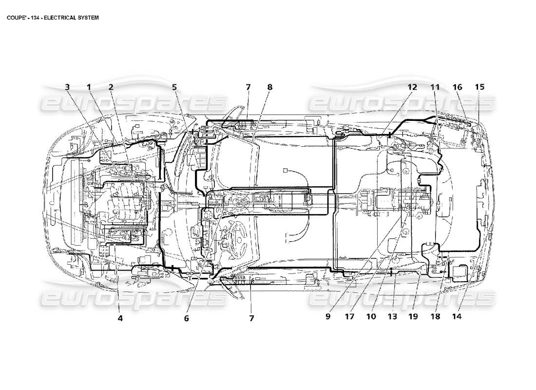 a part diagram from the maserati 4200 coupe (2002) parts catalogue