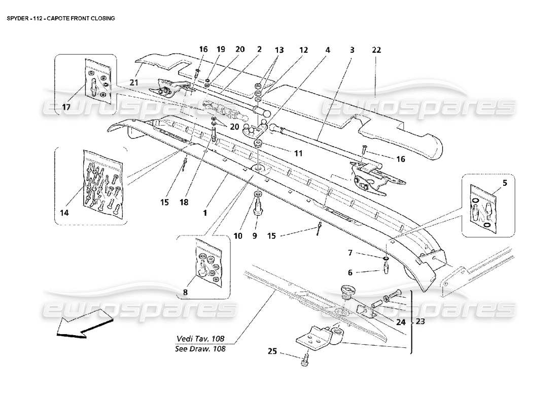 a part diagram from the Maserati 4200 Spyder (2002) parts catalogue