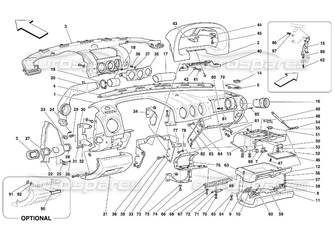 a part diagram from the ferrari 456 m gt/m gta parts catalogue