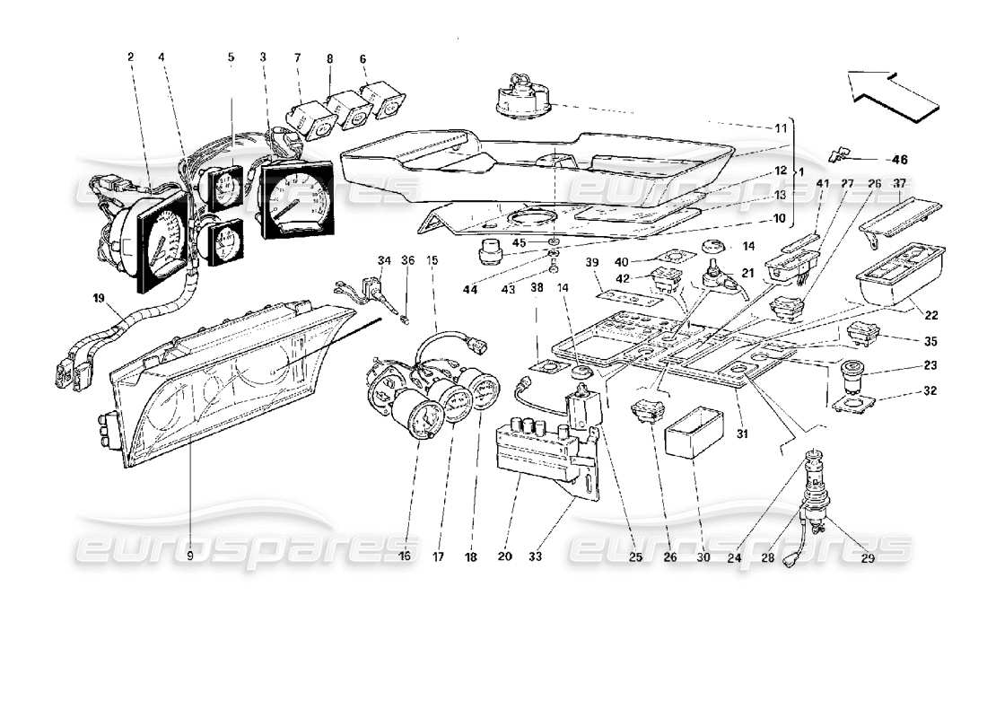a part diagram from the ferrari 512 parts catalogue