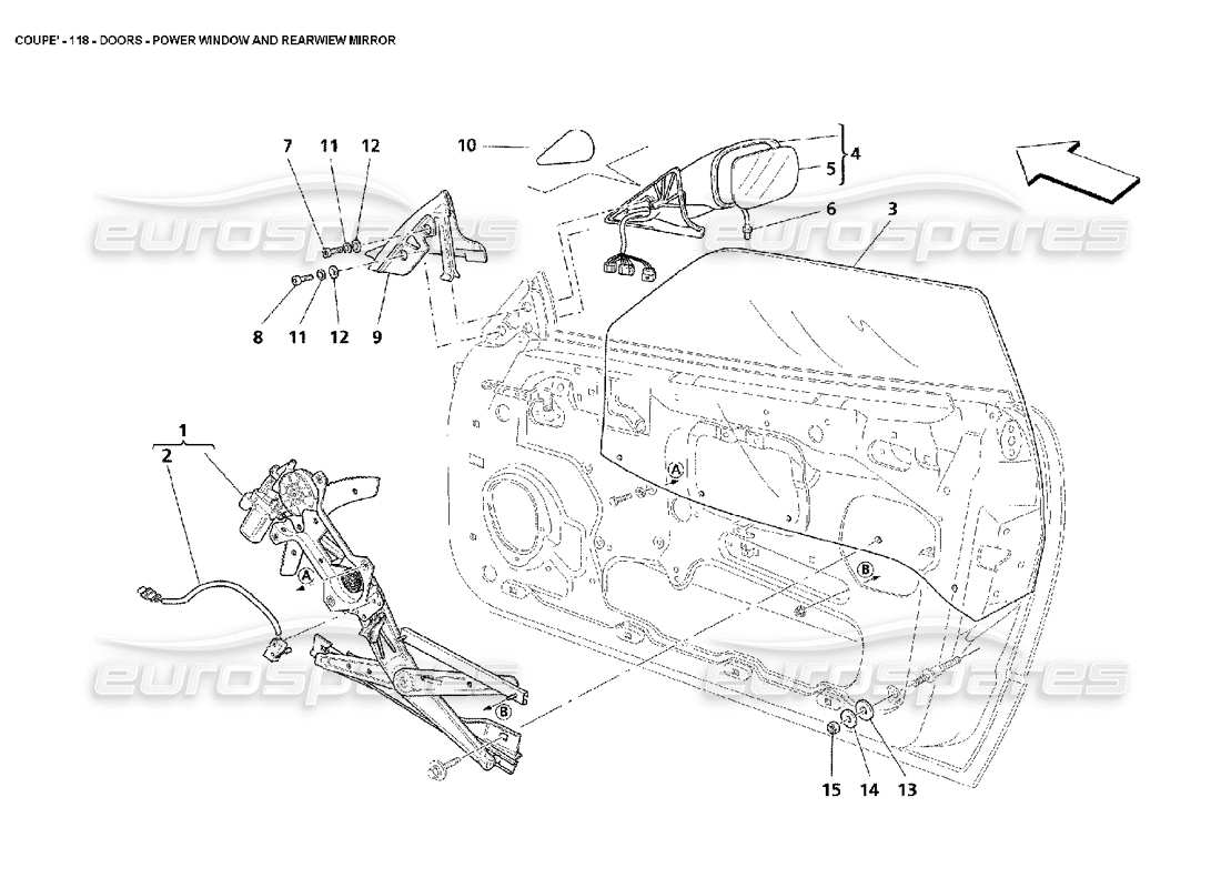 a part diagram from the maserati 4200 coupe (2002) parts catalogue