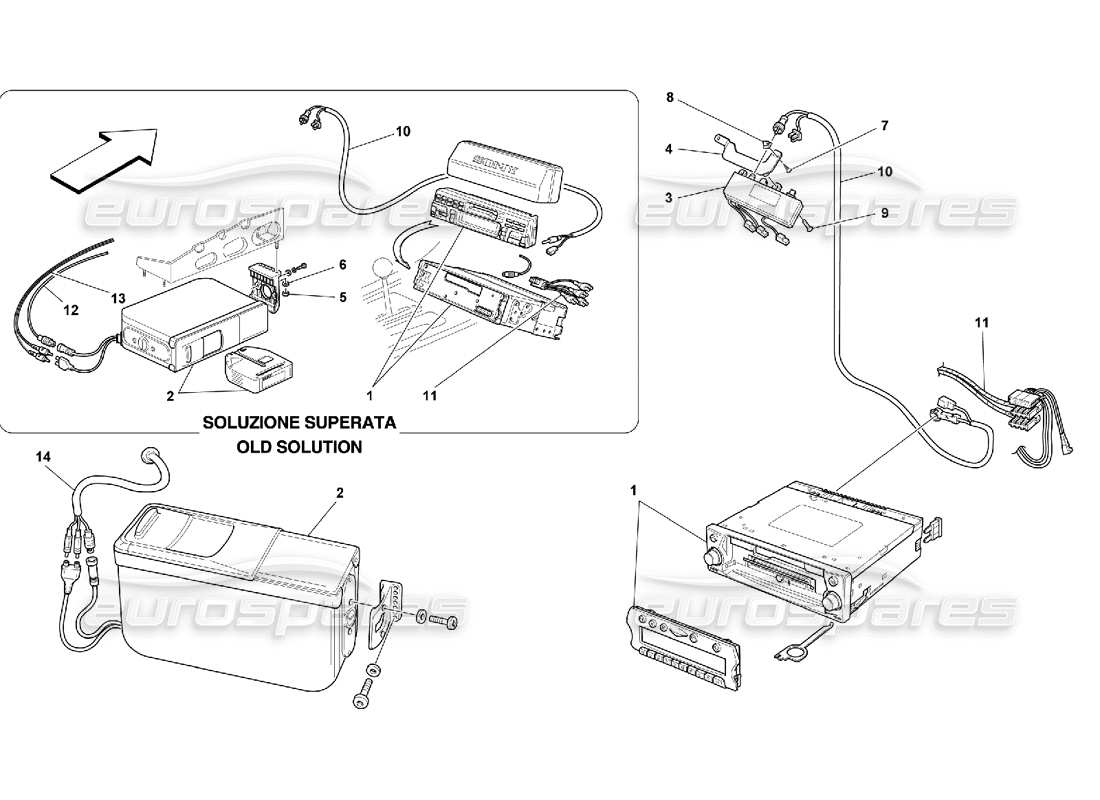 a part diagram from the Ferrari 550 Maranello parts catalogue