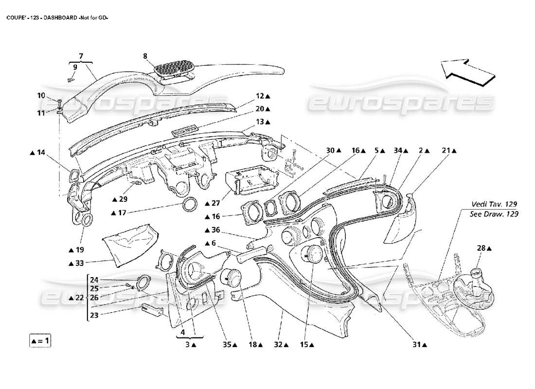a part diagram from the maserati 4200 parts catalogue