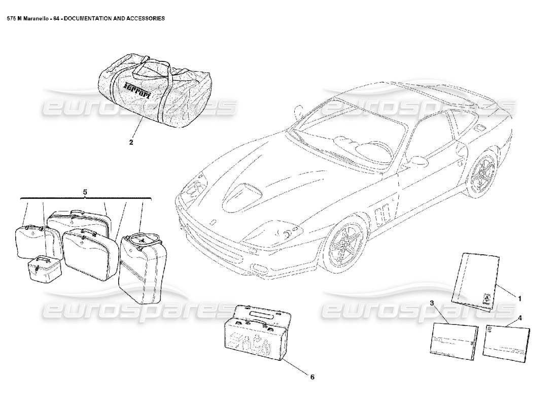 VIEW PARTS DIAGRAMS FROM THE FERRARI 550 PARTS CATALOGUE a part diagram from the ferrari 550 parts catalogue