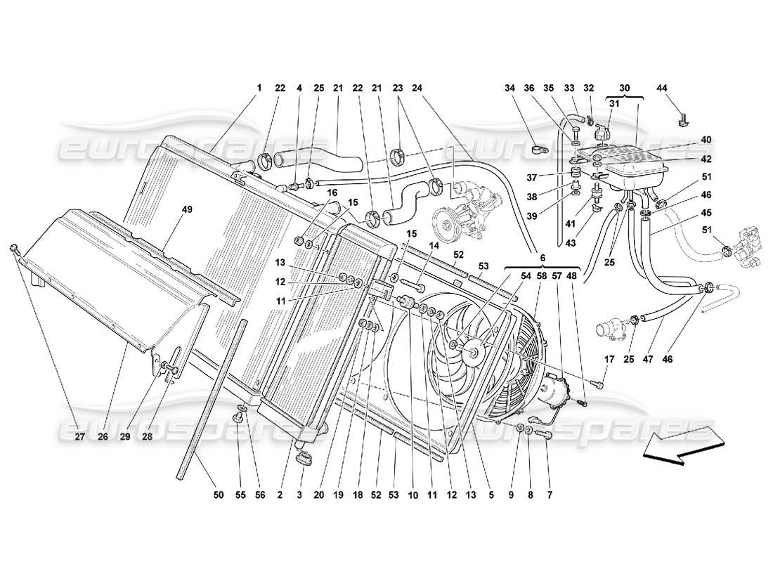 a part diagram from the ferrari 550 parts catalogue