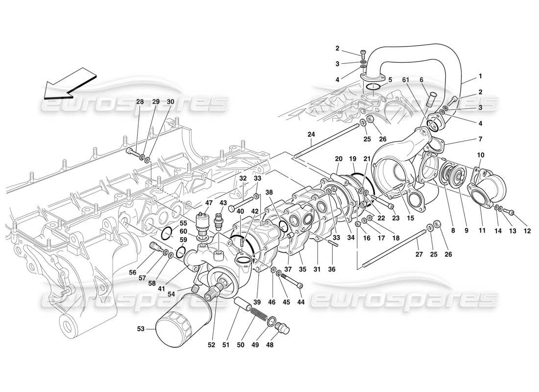 a part diagram from the ferrari f50 parts catalogue