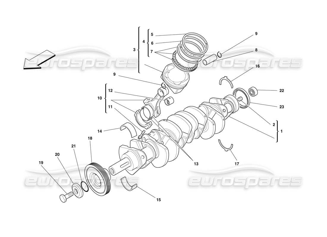 a part diagram from the ferrari f50 parts catalogue