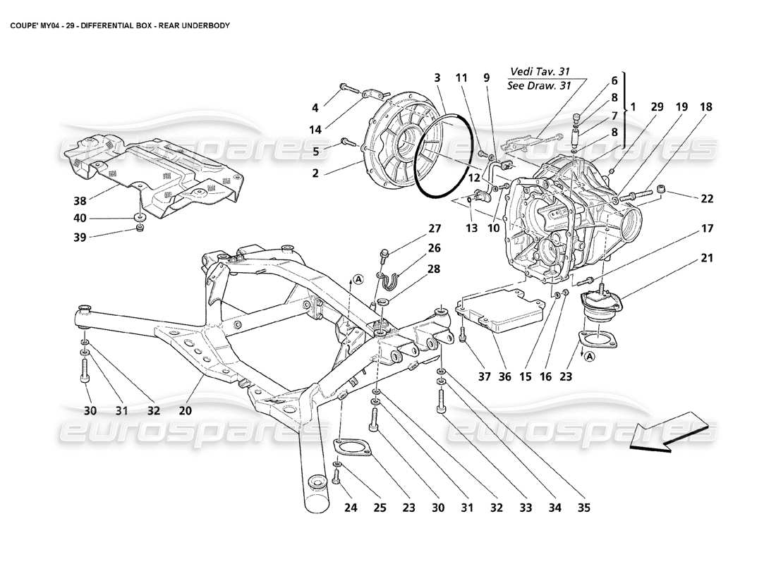 a part diagram from the maserati 4200 parts catalogue