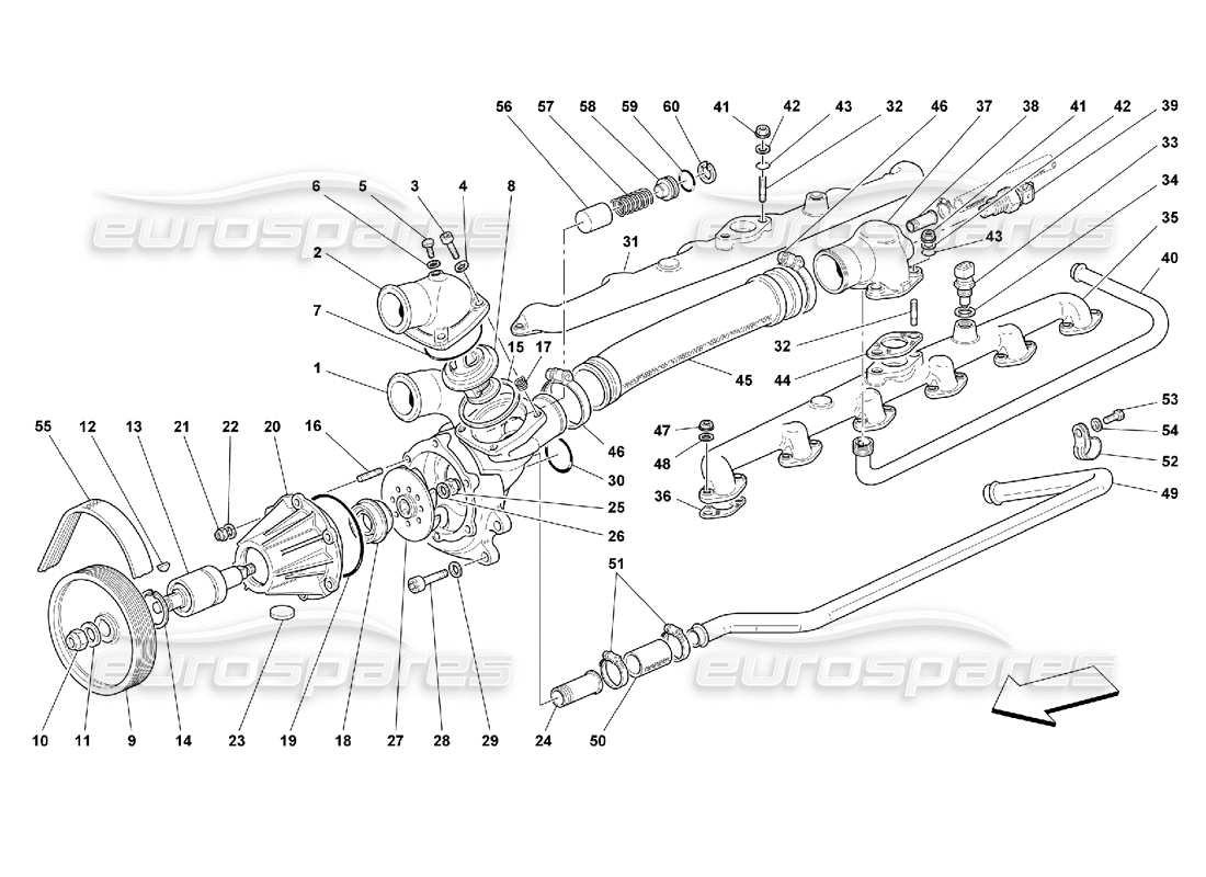 a part diagram from the Ferrari 550 Maranello parts catalogue