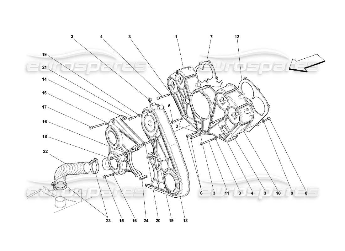 a part diagram from the Ferrari 550 Maranello parts catalogue