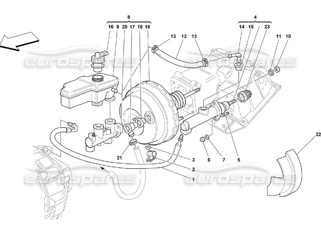 a part diagram from the Ferrari 550 Maranello parts catalogue