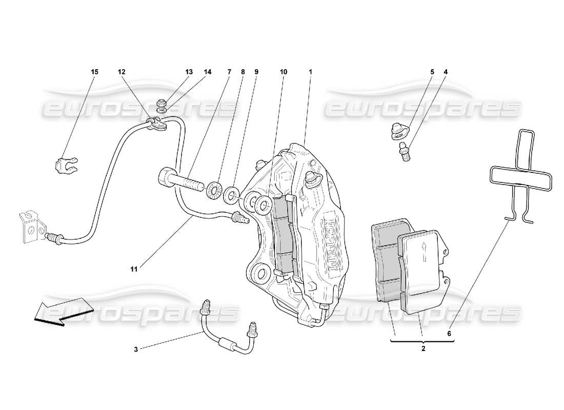 a part diagram from the ferrari 550 maranello parts catalogue