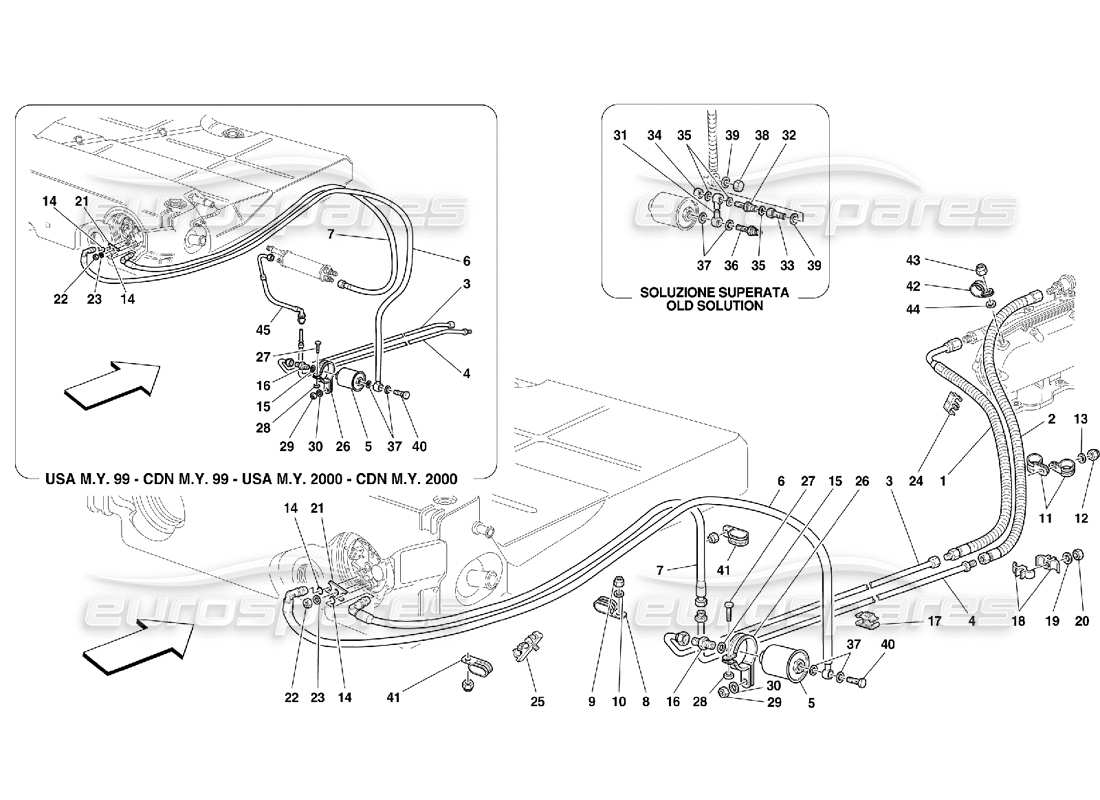 a part diagram from the Ferrari 550 Maranello parts catalogue