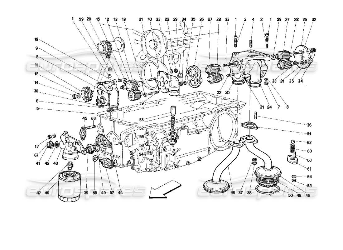 VIEW PARTS DIAGRAMS FROM THE FERRARI 512 PARTS CATALOGUE a part diagram from the ferrari 512 parts catalogue