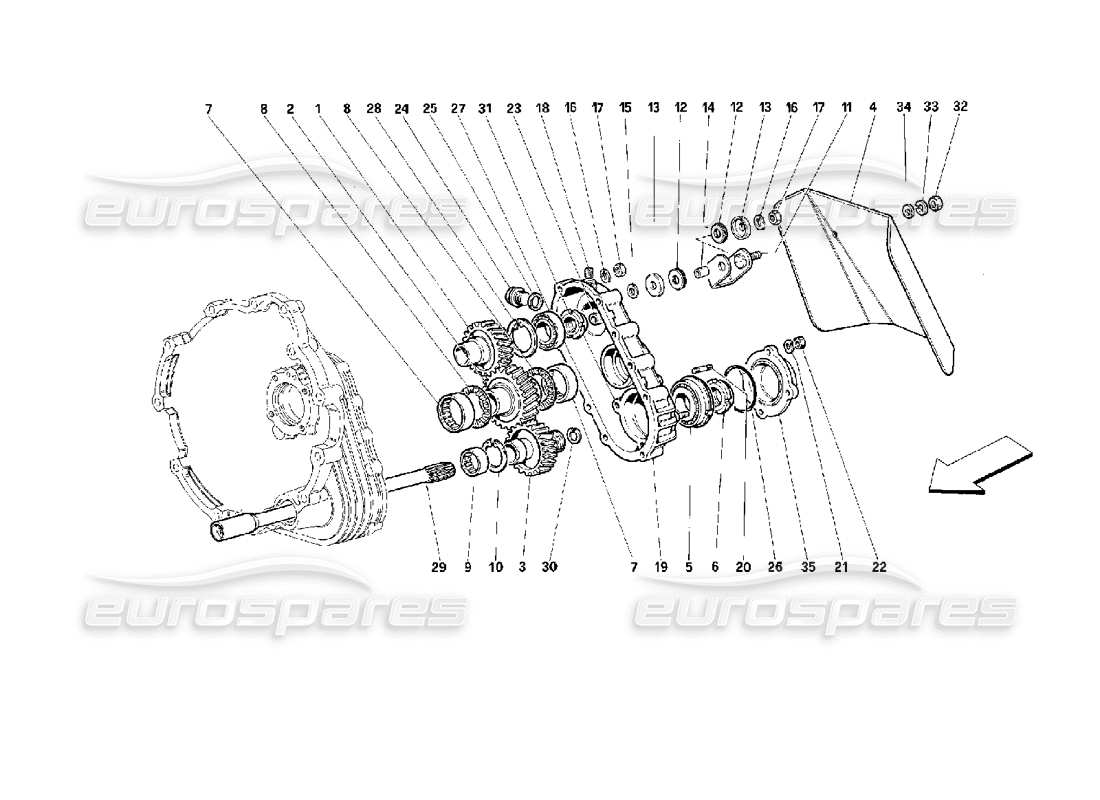 a part diagram from the ferrari 512 parts catalogue