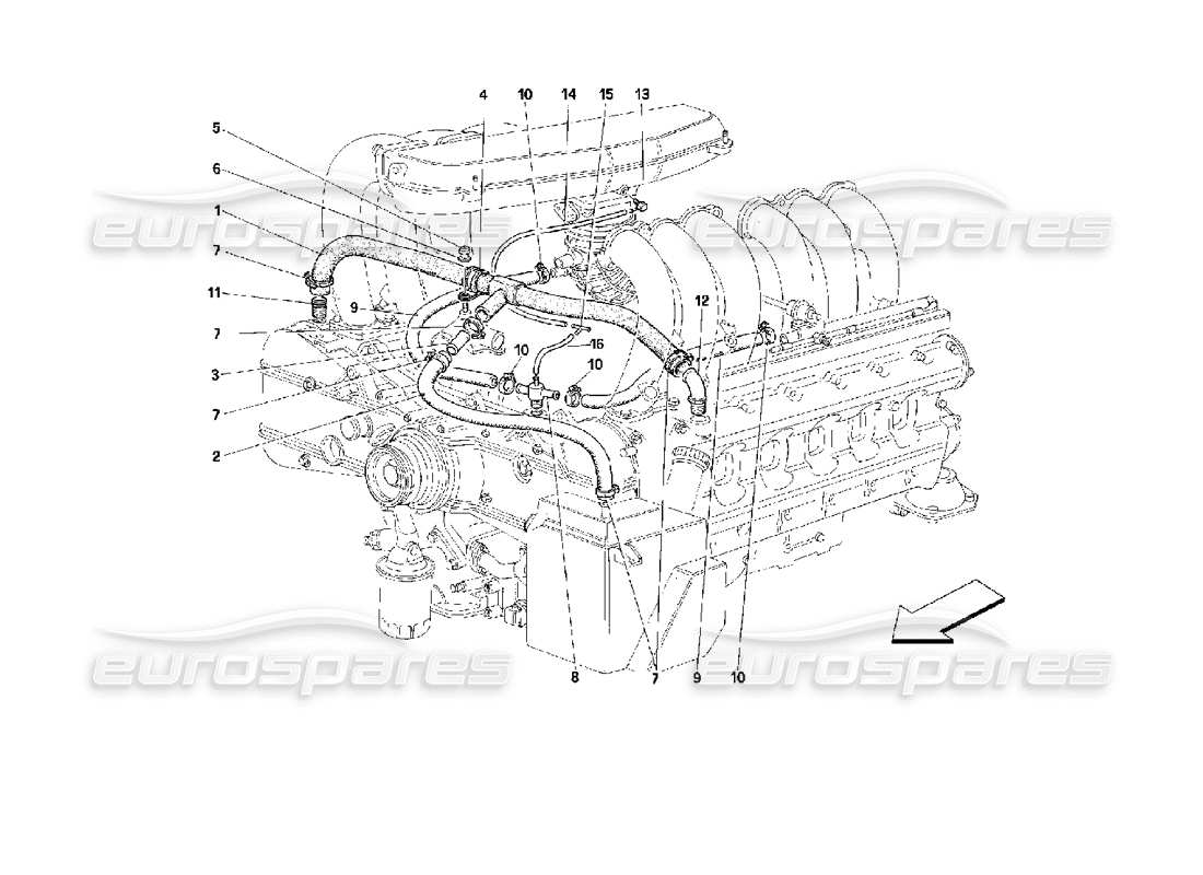 a part diagram from the ferrari 512 parts catalogue