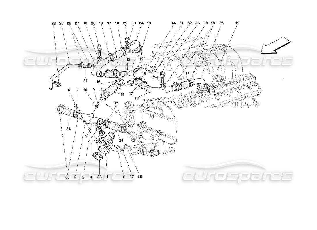 VIEW PARTS DIAGRAMS FROM THE FERRARI 512 PARTS CATALOGUE a part diagram from the ferrari 512 parts catalogue